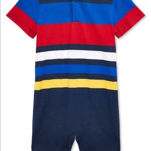 Polo Ralph Lauren Baby boys stripe cotton shortall
